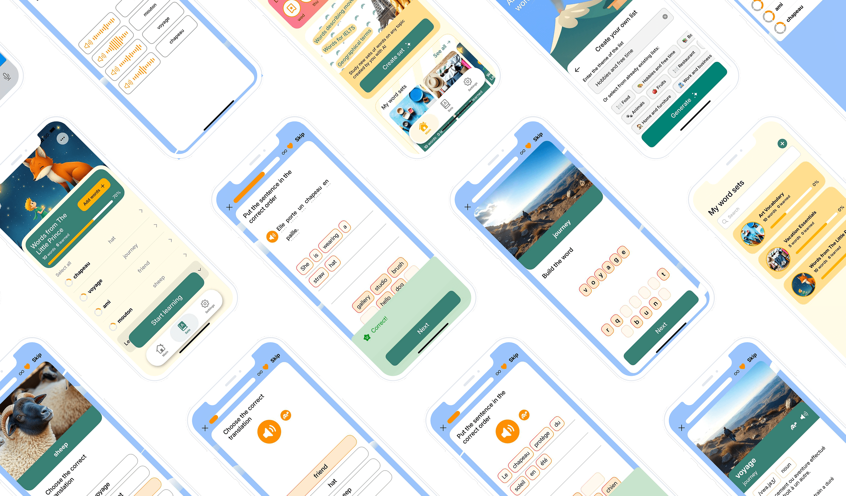 Capturas de pantalla de la app