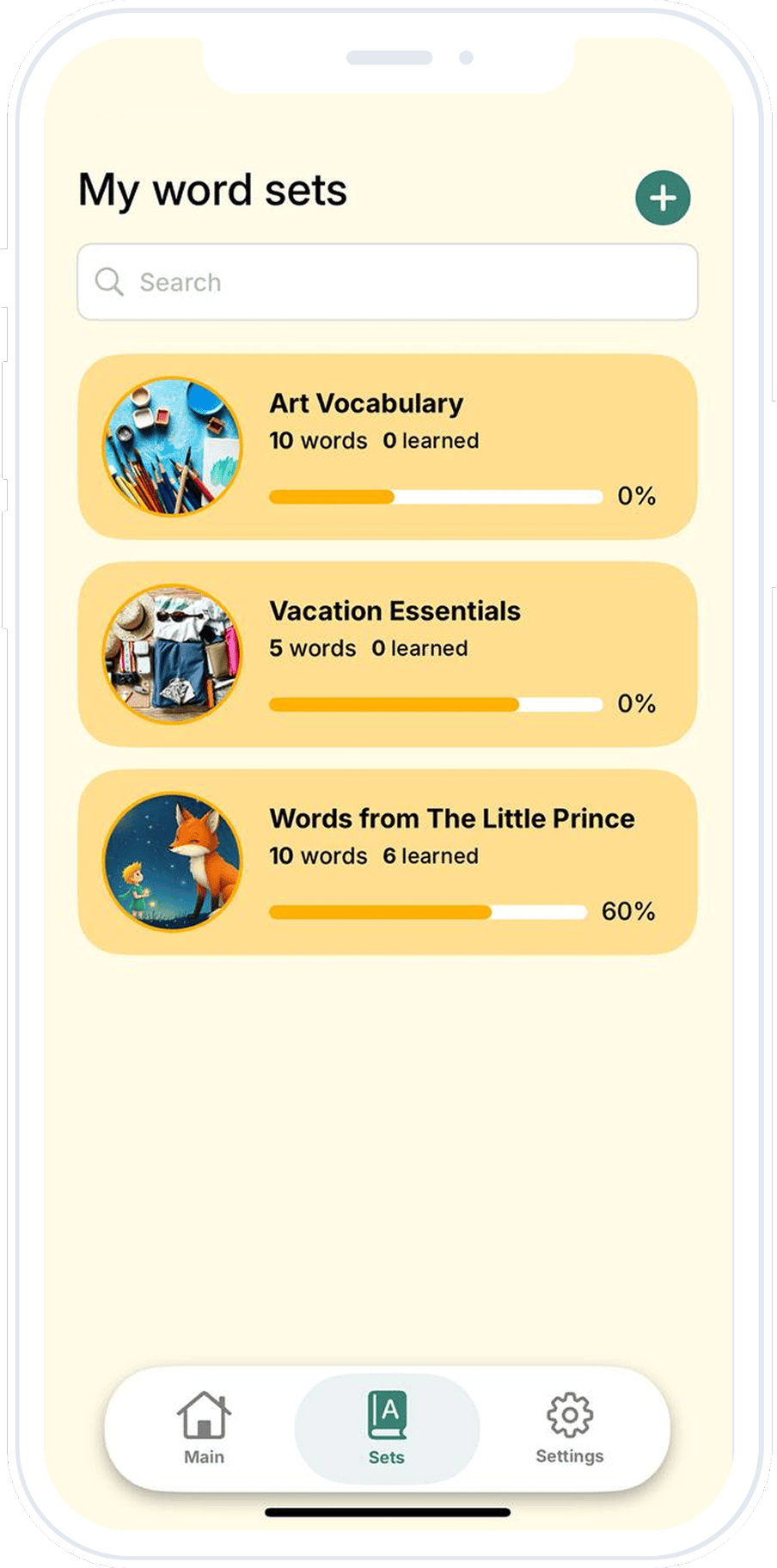 Word Sets Screenshot